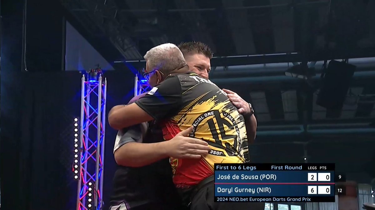 𝗦𝗨𝗣𝗘𝗥𝗖𝗛𝗜𝗡 𝗦𝗘𝗔𝗟𝗦 𝗜𝗧 𝗜𝗡 𝗦𝗧𝗬𝗟𝗘 🦸 Daryl Gurney wraps up a dominant 6-2 victory over Jose De Sosua with a clinical 124 checkout! #EDGP24