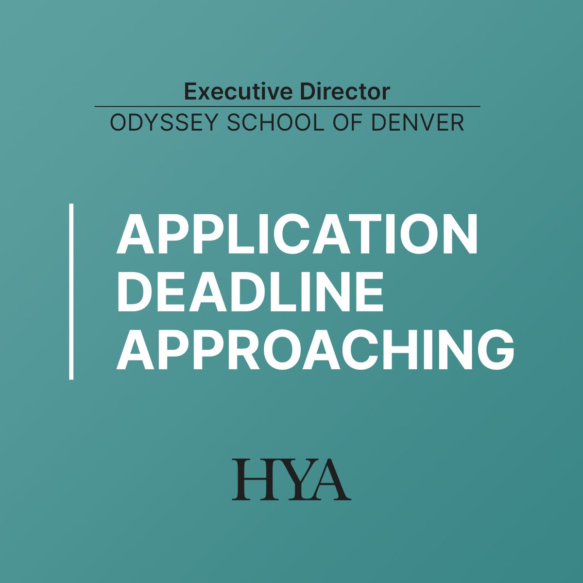 Applications must be received by April 19, 2024. #ExecutiveDirector | Odyssey School of Denver, CO
bit.ly/3GYXdSD

#HYAsearch #Education #Jobs #EducationJobs #edleadership #edadmin