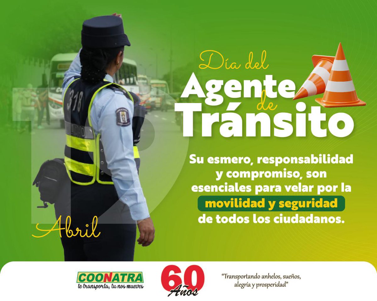 En <a href="/Coonatraoficial/">Coonatra Medellín Oficial</a> rendimos homenaje a los Agentes de Tránsito en su día. Su trabajo incansable es la columna vertebral de la movilidad segura en nuestras calles. ¡Gracias por guiarnos en el camino! #DíaDelAgenteDeTránsito #MovilidadSegura #GraciasAgentes