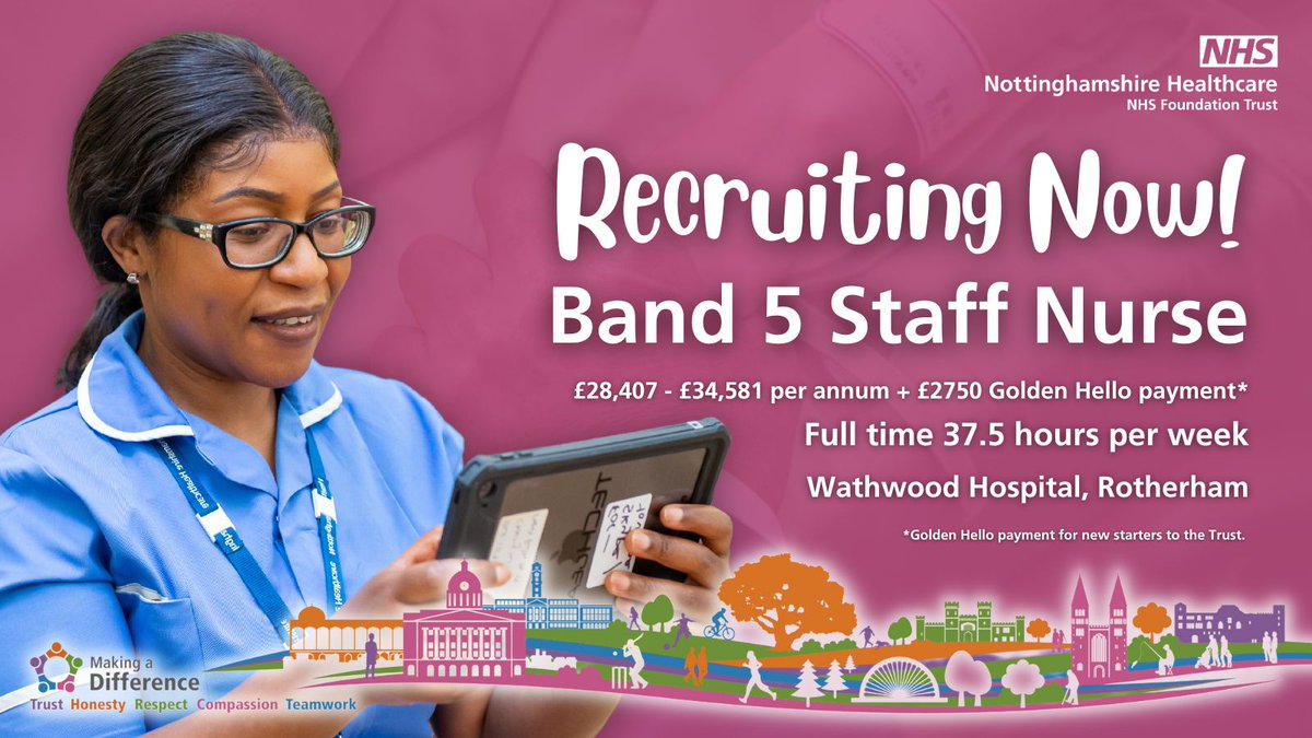 Are you newly qualified and looking to take your first step on your career ladder, or looking for a new challenge?

We have an exciting Band 5 Staff Nurse vacancy at Wathwood Medium Secure Unit, Rotherham! 

👉 Find out more and apply: orlo.uk/a1SjX