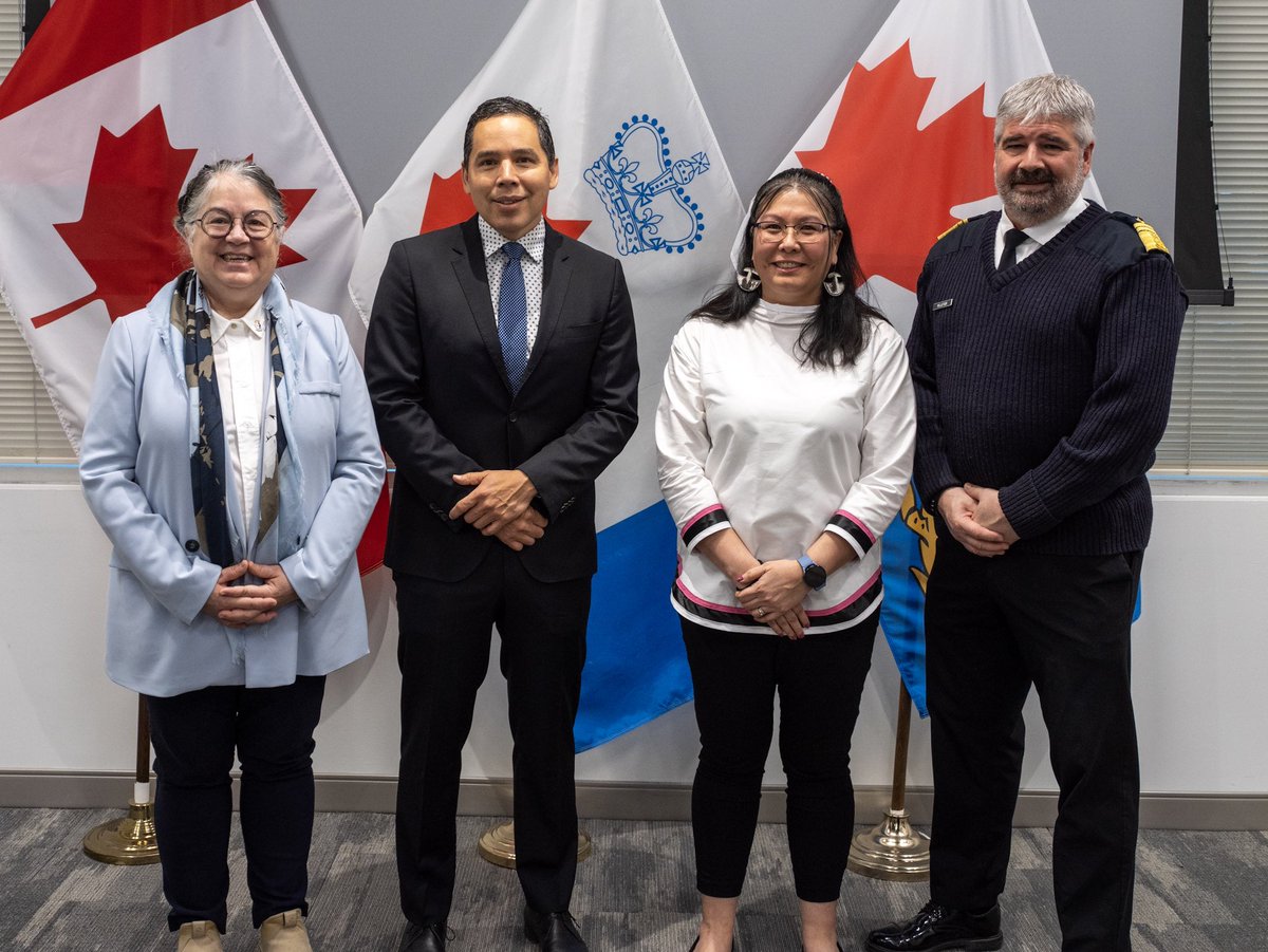 Un grand plaisir de me joindre au président @natanobed et aux membres de @ITK_CanadaInuit, ainsi qu'aux partenaires du @ICC_Canada pour la réunion du comité de co-gouvernance de l'Inuit Nunangat hier. Nous avons discuté de notre collaboration sur des priorités mutuelles, y