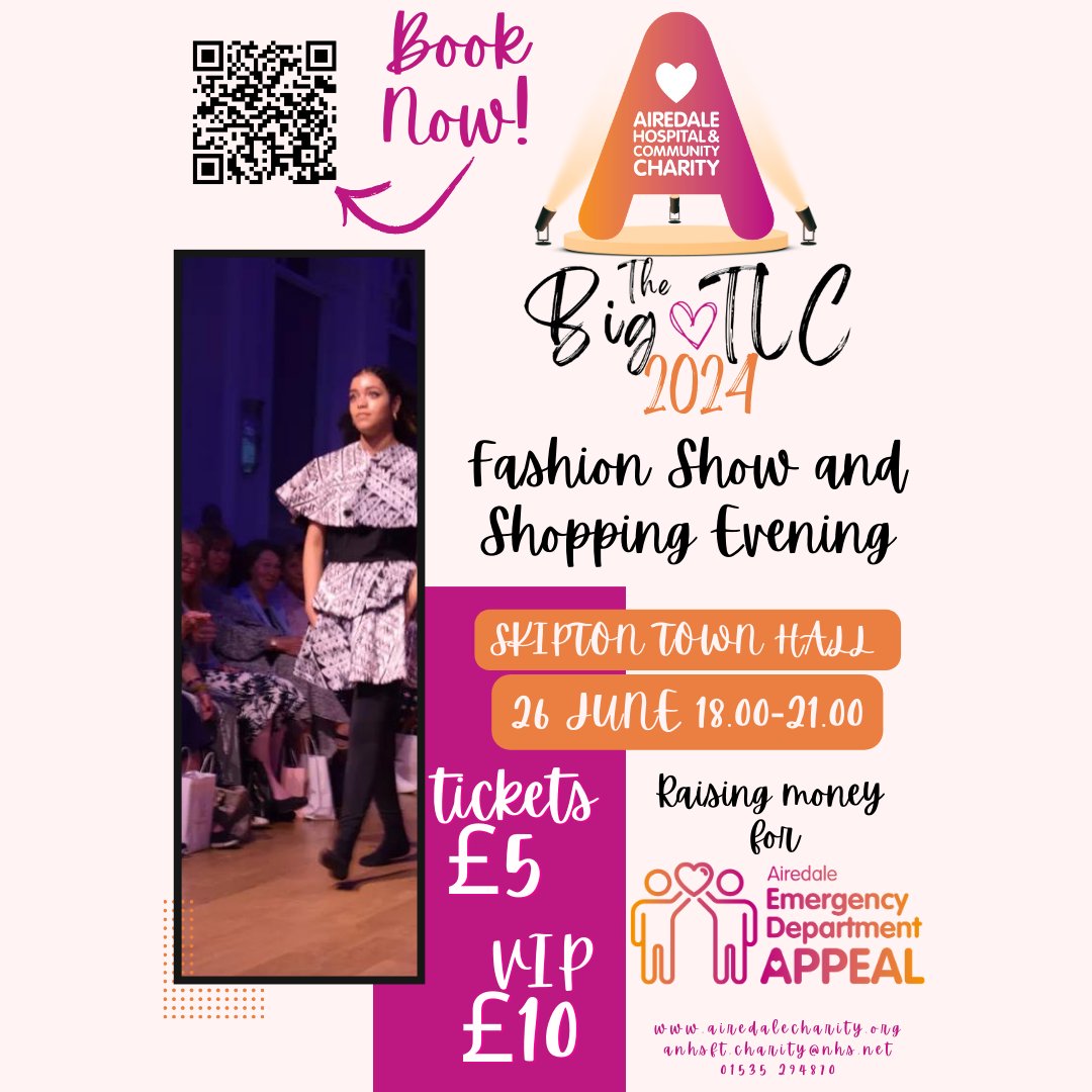 Have you booked your tickets for The Big TLC in June? Our VIP tickets which include front row seats & a complimentary goodie bag have almost sold out 😱 don't miss out & secure your tickets for this fabulous fundraiser 🧡 #ShowYourLoveForAiredale #FabulousFundraiserFriday