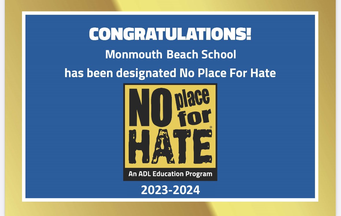 I am so proud of our students, families, & staff for their commitment towards promoting a more inclusive, equitable, and respectful learning environment for ALL students. This designation wouldn’t have been possible without the hard work of our lead, @Sullivan_MBS #NoPlaceforHate