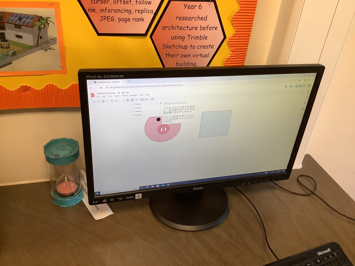 5C Have been testing out their computing skills by creating vector drawings. They could only use shapes and yet the images they created were fantastic- well done 5C!