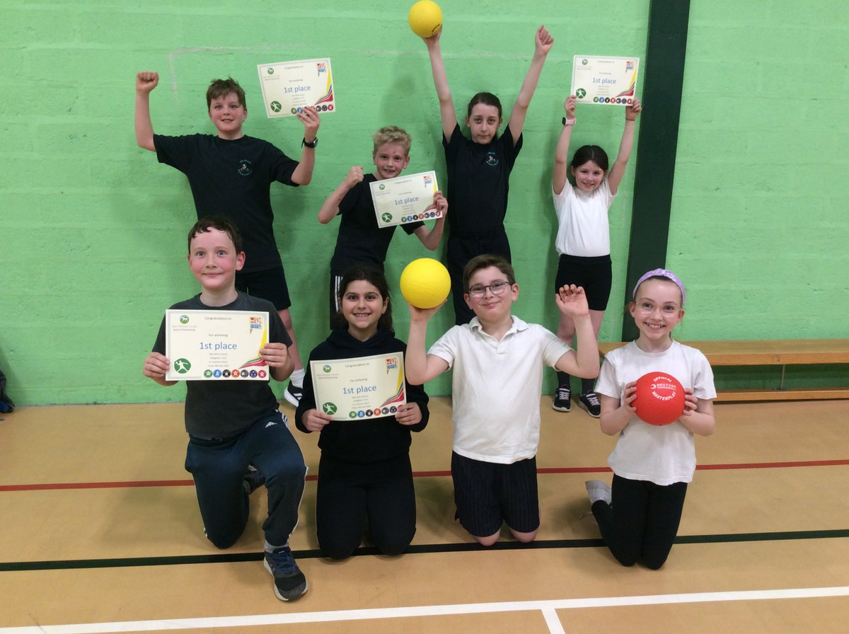 It was a fantastic dodgeball festival today at St Laurence School. Our ten Year 5s had the best time and even managed to win! @BritDodgeball #sportforall