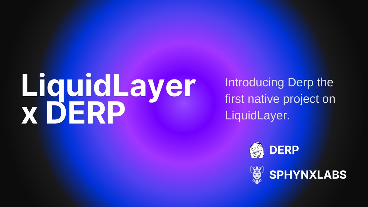 LiquidLayer x DERP Announcement

The first native project on LiquidLayer, $DERP, is gearing up for its launch on Gempad! $DERP is a community-oriented meme coin with building initiatives, and we are thrilled to welcome new developers to contribute to on-chain activity on