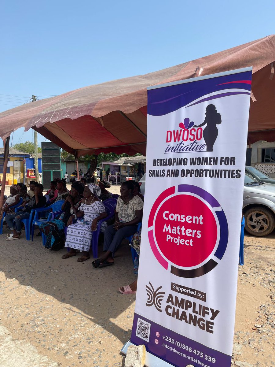 DWOSO initiative had a very successful community engagement with the folks of Nyanyano ( a small fisherfolk town) on What Consent Matters entails. It was very educative and informative for all ages and sexes.  Indeed consent Matters!!
#CONSENTMATTERS