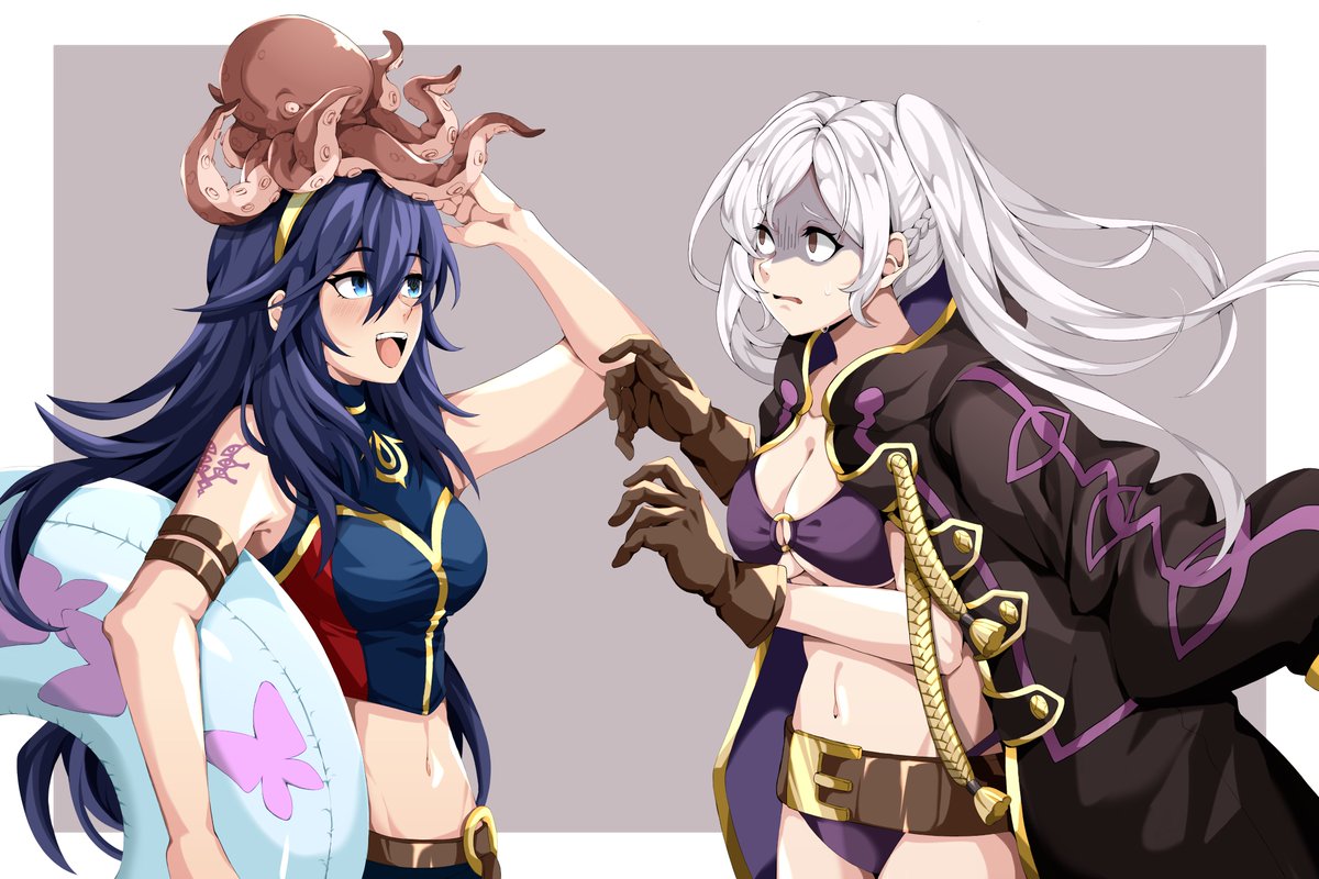 scarletflowersx's tweet photo. L: "What a delightful gift, Mother! Is this the new style in Ylisse?"

R: "Wait, Lucina, that’s not supposed to go on your head!"

Happy birthday, Lucina. Comm by @villagers_C, part 1/4 for birthday comms. #ルキナ生誕祭2024 https://t.co/1AiLy9zkZ0