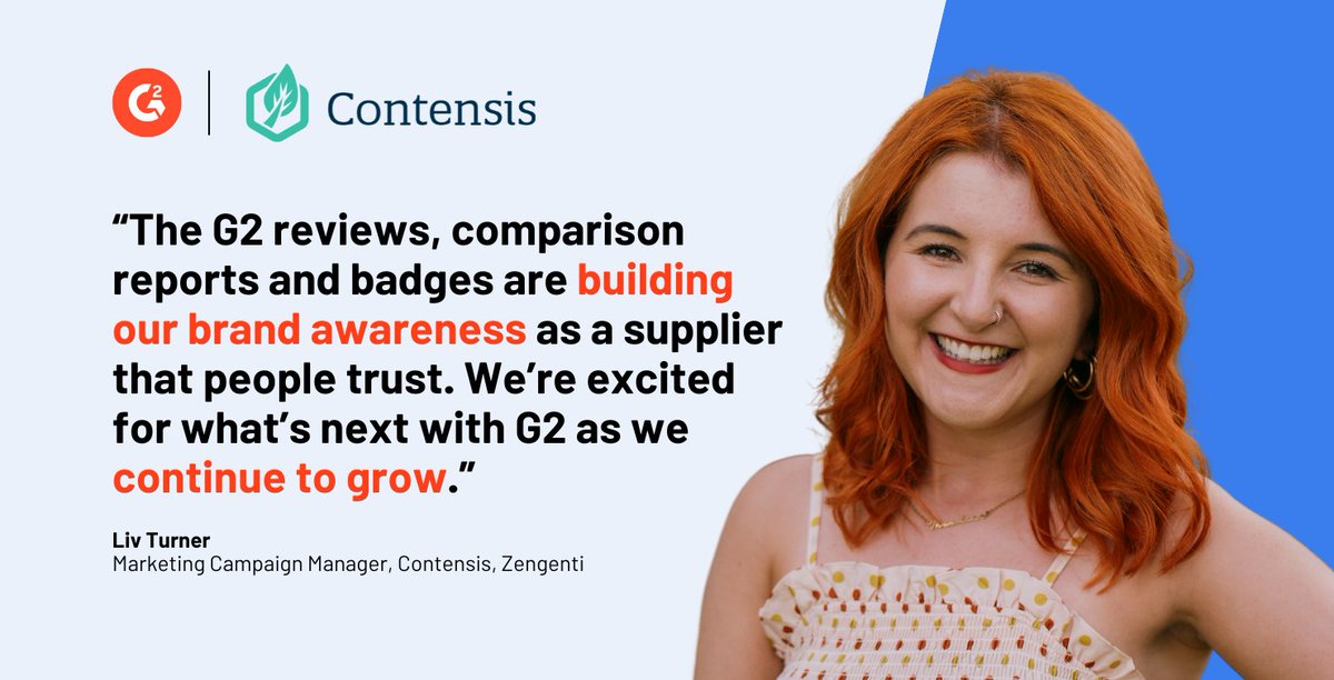 🤔How do you build greater brand awareness when trying to expand market presence while getting the best ROI? Learn how @Contensis leveraged G2 & the voice of their customers to expand to new markets & more: bit.ly/444Ru8E