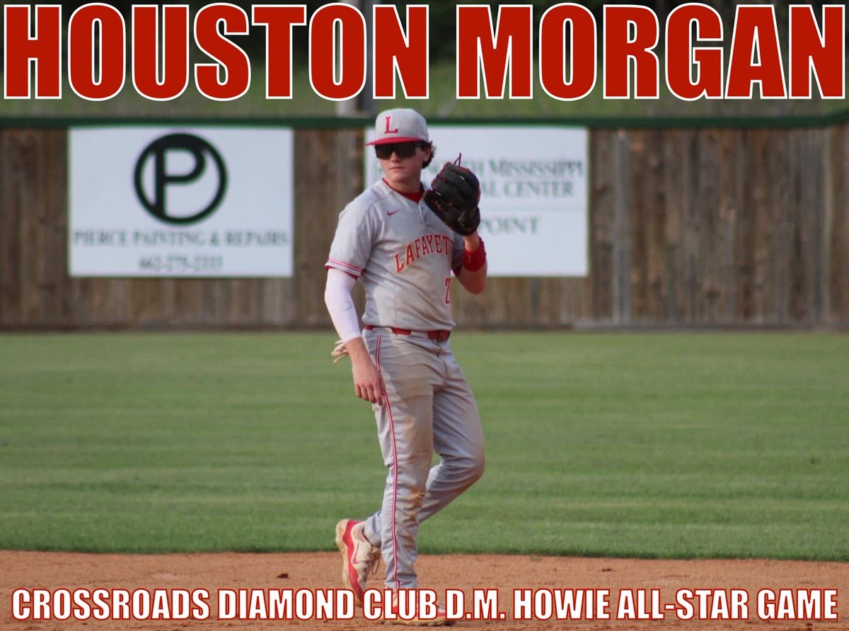 Congratulations to senior infielder Houston Morgan on his selection to the 5A-7A North team in the Crossroads All-Star Game.