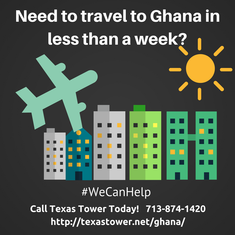 Traveling to #Ghana for business or pleasure? Let Texas Tower help you obtain your visa in less than a week! Visit texastower.net/ghana/ for list of requirements or call us at 713-874-1420  #ghanavisa #businessmeeting #traveltip #ghanatouristvisa #TravelTheWorld