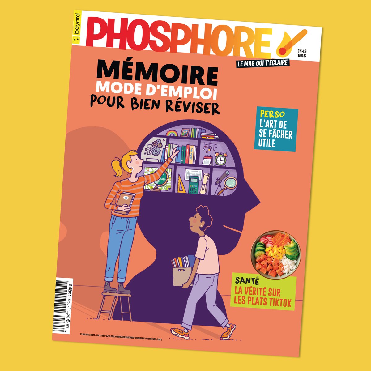Le nouveau Phosphore arrive !

🧠 "C’est mieux de réviser juste avant de se coucher." Vrai ou faux ?

🥗 Les recettes qui défilent sur TikTok nous promettent une vie meilleure... Mais qu’en est-il vraiment ?

😱 Ton magazine favori t’invite à te fâcher ! Pas pour tout et rien...