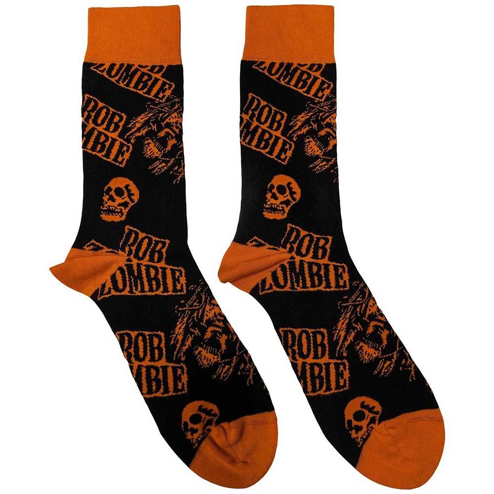 Official licensed Rob Zombie Unisex Ankle Socks featuring the 'Skull Face Orange' design motif in a black colourway. 

#rockoff #robzombie #musicsocks #merchsocks #socks #musicmerch #licensed #official