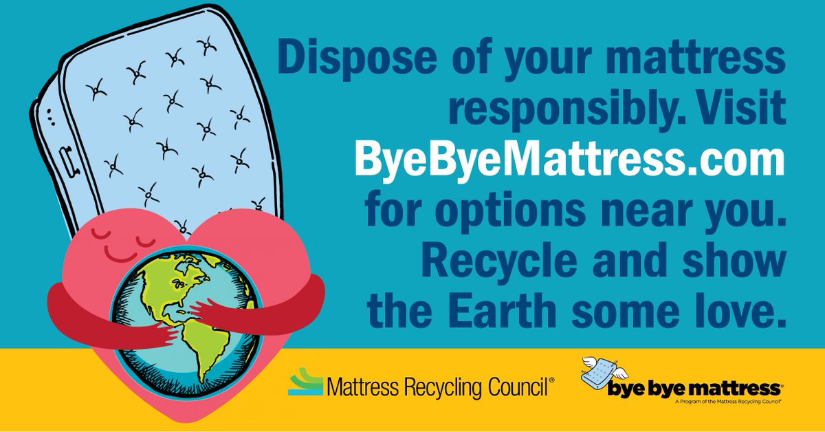 As the weekend begins, we want to remind you to stay safe and to recycle responsibly. Visit our website ByeByeMattress.com to find  #mattressrecycling locations near you. ♻️