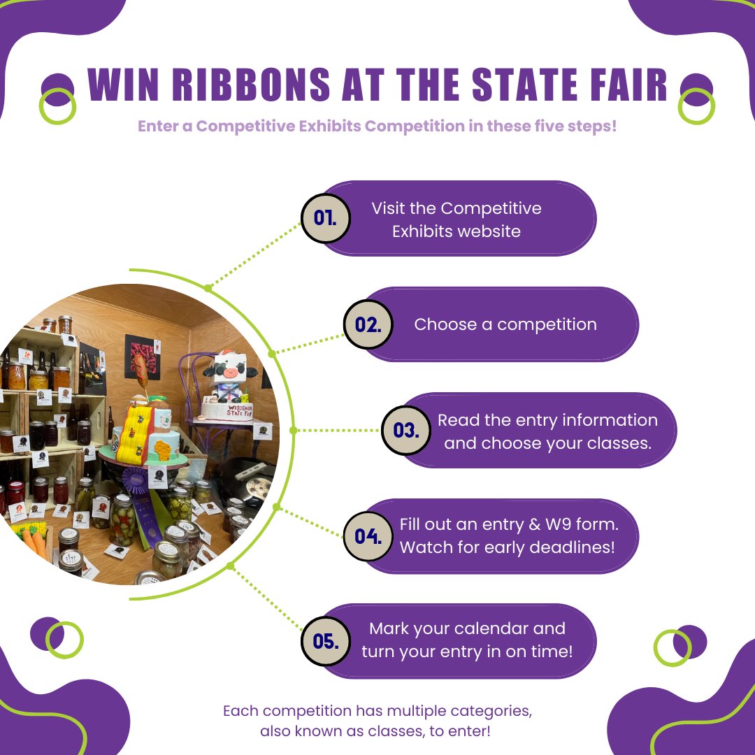 Have you ever seen those incredible displays of exhibitors' work in Grand Champion Hall and wondered, 'How can I be a part of that?' Enter our many Competitive Exhibits Competitions! We're here to help you apply in five easy steps ⬇️ LEARN MORE: bit.ly/49p64c5