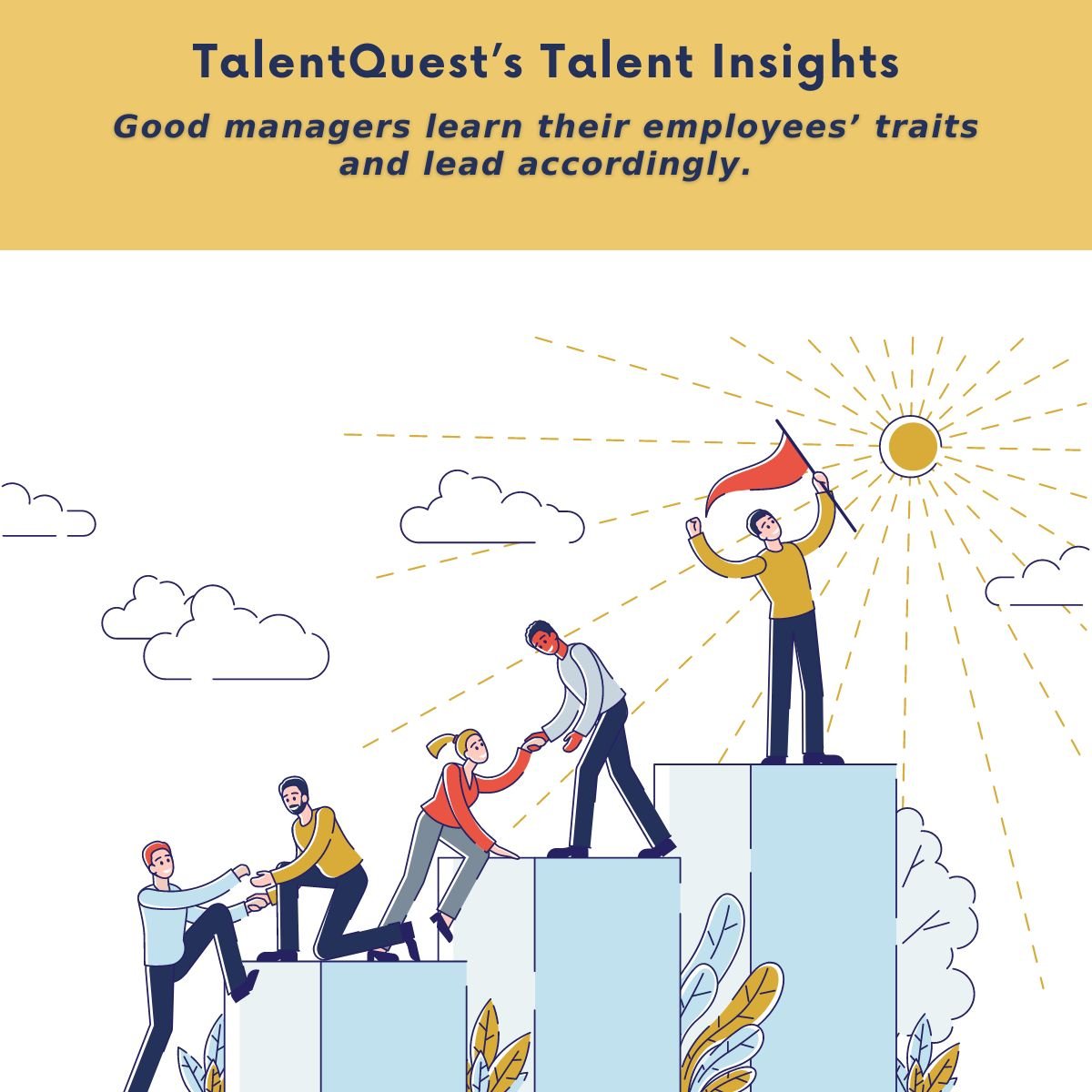 Good managers unlock potential. But how? ️‍TalentQuest's Talent Insights reveal employee traits & preferences, fueling effective leadership & unleashing team success. #EmployeeInsights #LeadershipSkills #TalentDevelopment #TalentQuest