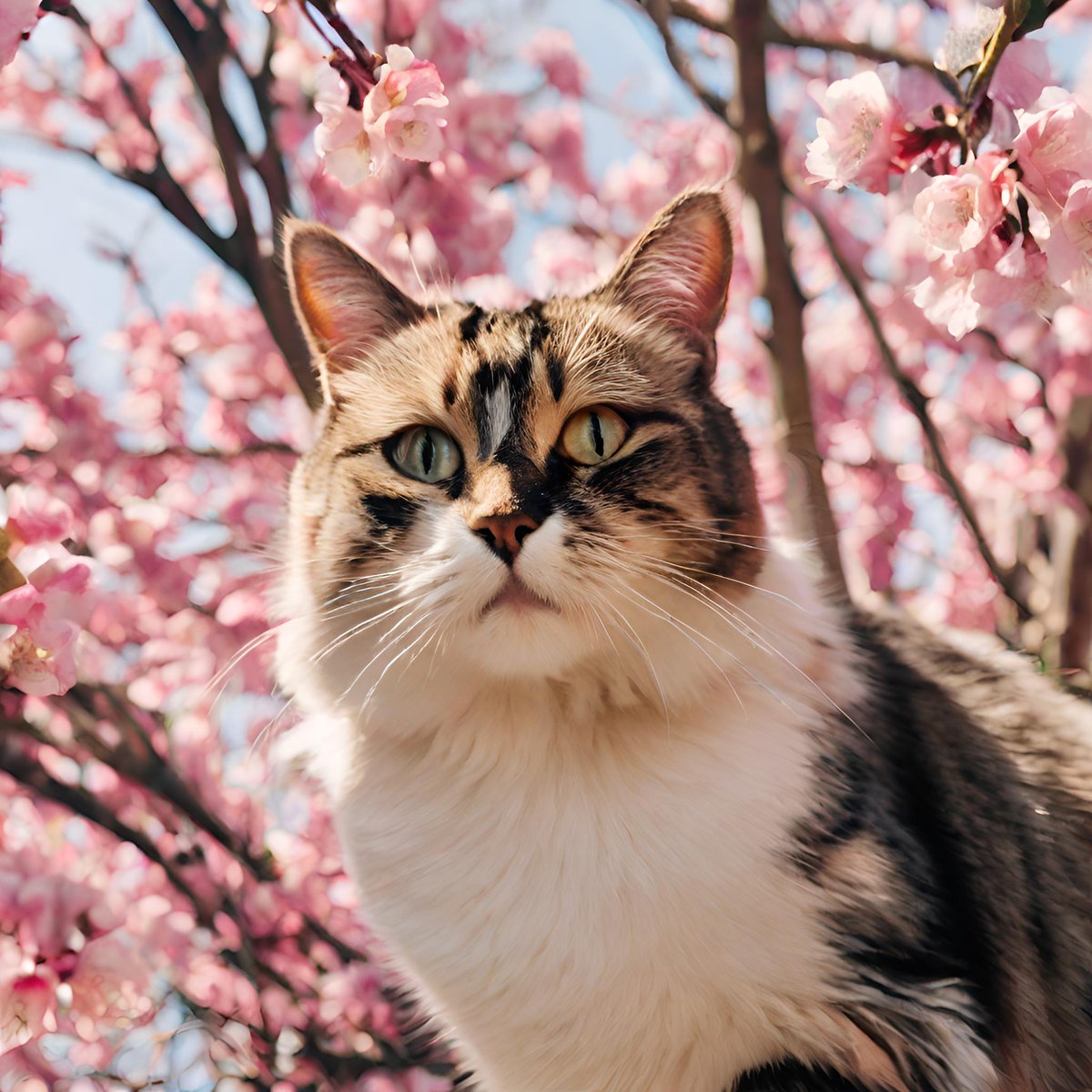 Embrace spring with your whiskered explorer! 🌸🐱 Bask in the sunshine and bond on fun outdoor adventures. #SpringVibes #CatAdventures #BondingTime
