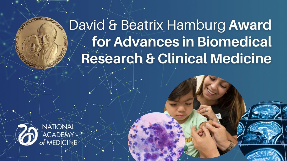 Know an innovator, creative, or leader in biomedicine and clinical medicine? The NAM wants to recognize their work! Nominate a colleague for the David and Beatrix Hamburg Award: bit.ly/47Fcpzj
