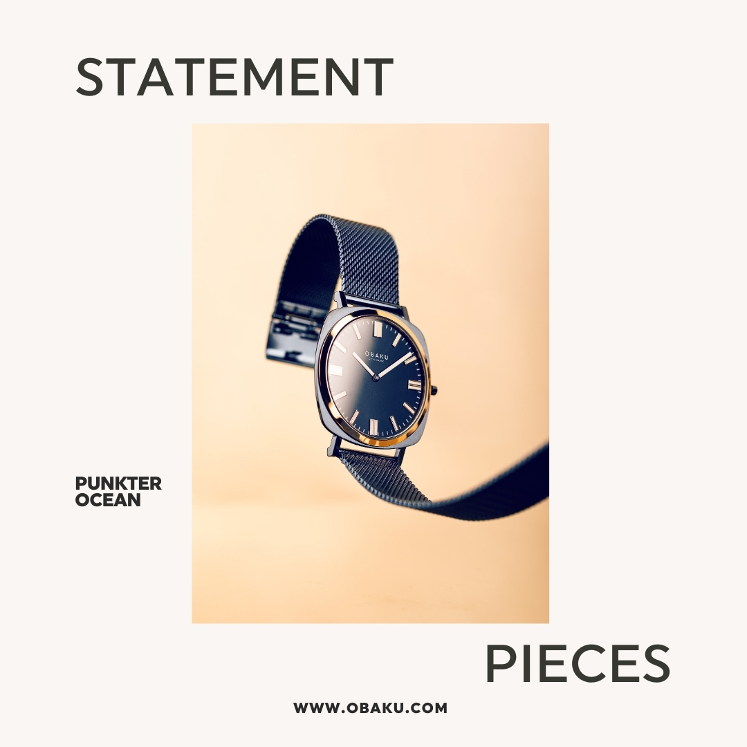 Dive into bold elegance with the Punkter Ocean 🌊⌚ 

With its striking blue dial that mirrors the depths of the ocean, this watch is not just a timekeeper; it's a statement. 

#ObakuPunkter #OceanInspired #StatementTimepiece #BoldWatches #StandOutStyle