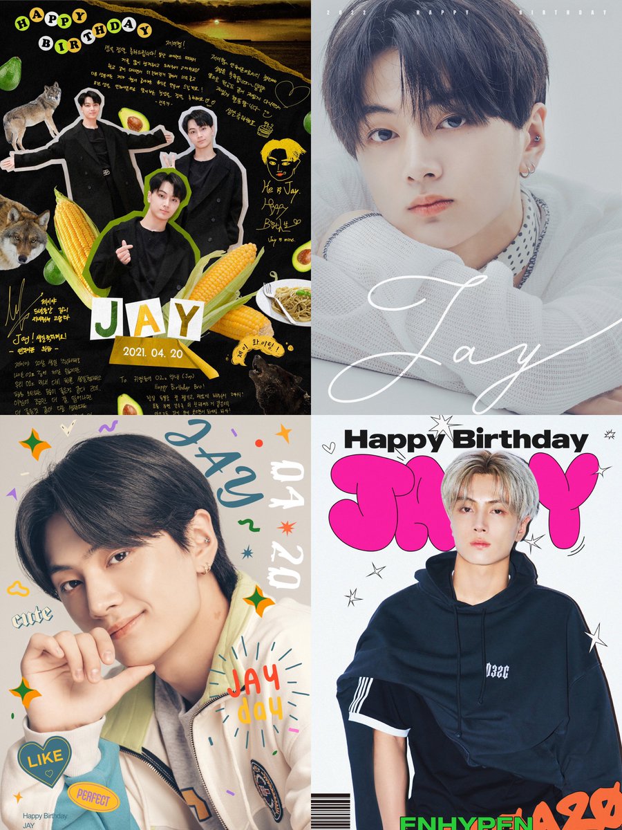 jay’s birthday poster from 2021-2024 🥳🎂