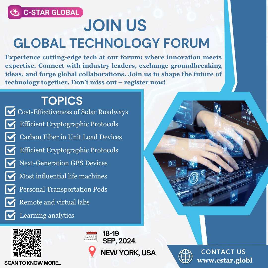 cstarglobal's tweet photo. Join Our Tech Forum: Where Innovation Meets Expertise! Register Now at https://t.co/3xg36ehEzV

#Science #STEM #Research #Innovation #Technology #ScientificDiscovery #ScienceNews #STEMEducation #ScientificCommunity #ScienceCommunication #ScienceIsFun #ScienceFacts #Science https://t.co/KX8hFfYHxh