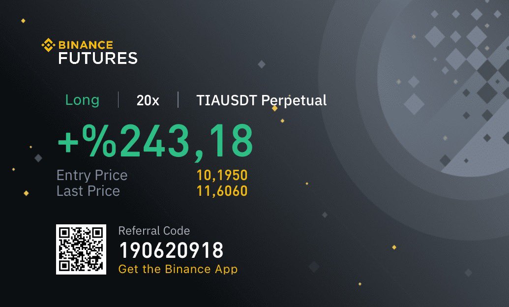 $TIA %240 ✅

İŞ ORTAKLARI İŞLEMİM 🫡

#Tia yeterince geri çekildi kar alarak işlemi giriş stoplu taşımaya devam ediyoruz.

Tekrar 16$ seviyeleri görür müyüz ?