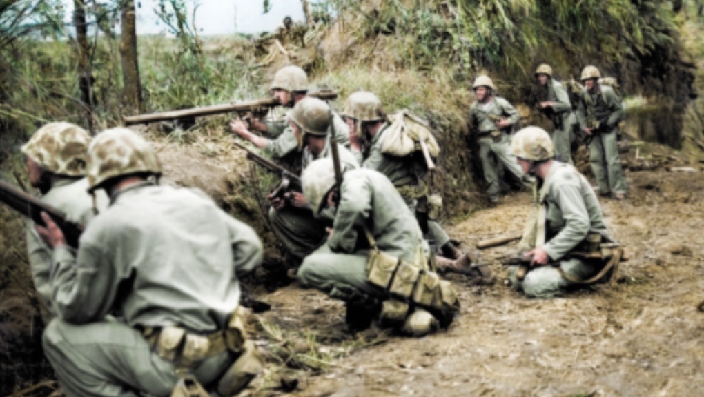 Marines in action on Okinawa in 1945. 🪖