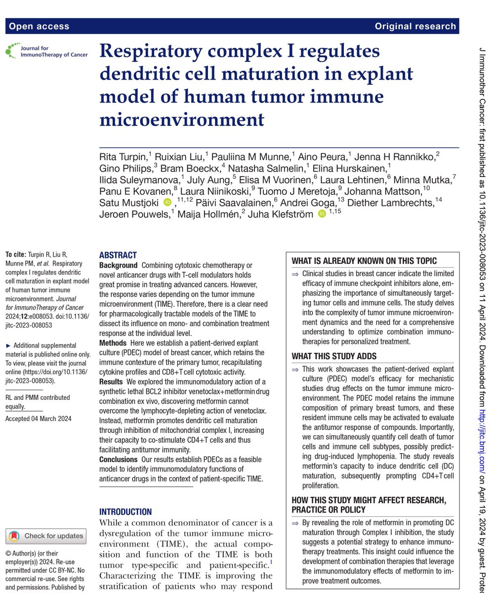 Journal for ImmunoTherapy of Cancer tweet media