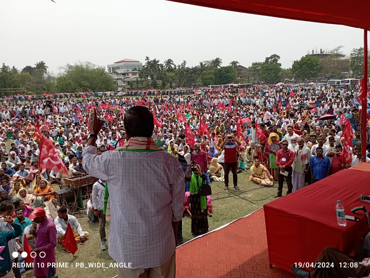 Today, Manoranjan Talukdar, the CPI(M) candidate for the Barpeta Lok Sabha Constituency in Assam, submitted his nomination papers, amidst a significant turnout of supporters.