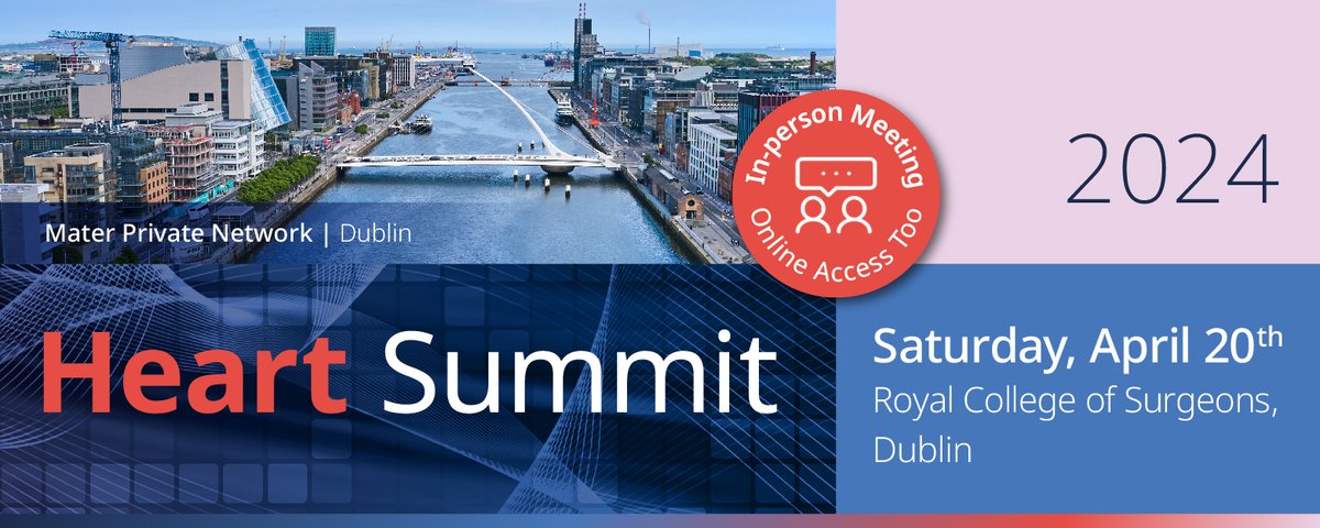 Welcome to those attending the inaugural #DublinHeartSummit taking place in RCSI today 🫀 We’re delighted to host this event bringing together the #cardiology community for informative and inspiring sessions! @CVRIDublin @materprivate @irishcardiacsoc