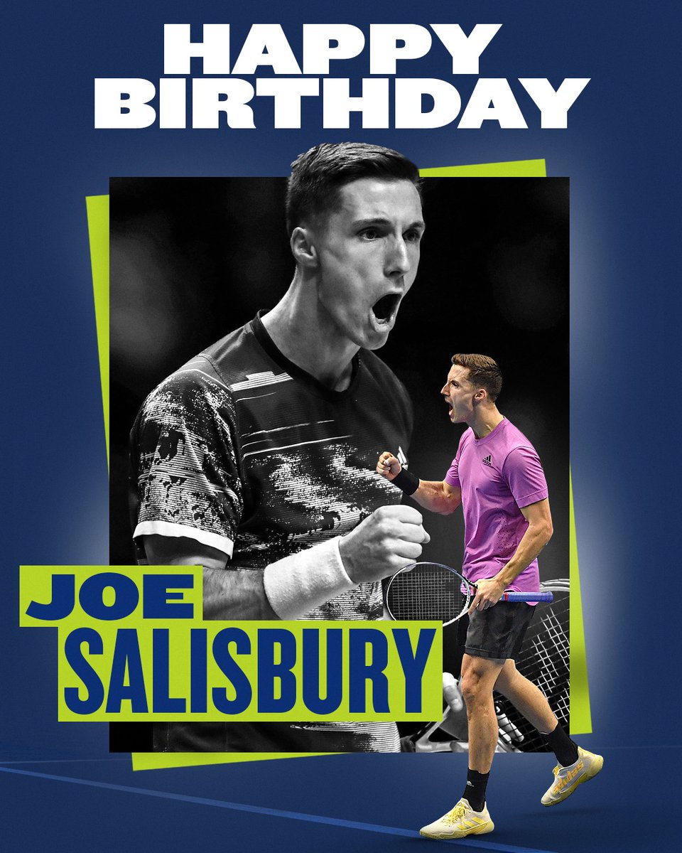 Wishing reigning @usopen & #NittoATPFinals champion Joe Salisbury a happy birthday! 🥳