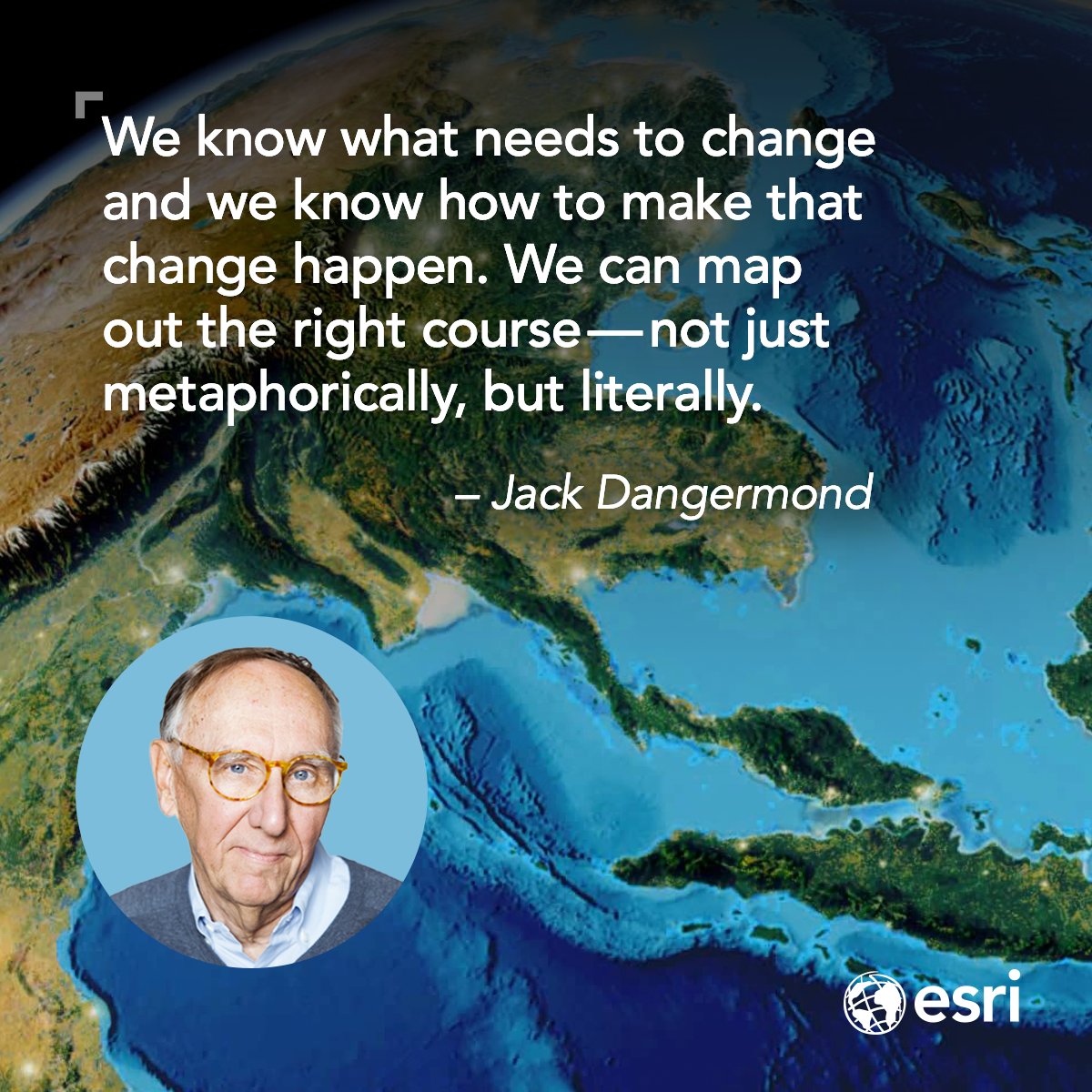Since the first Earth Day in 1970, progress has been dramatic. But there's more to be done. Fortunately, we now have the tools to help us map a better future. Jack Dangermond shares his thoughts on creating the world we want to live in. esri.social/TE1U50RjtiN #EarthDay🌏 #GeoAI