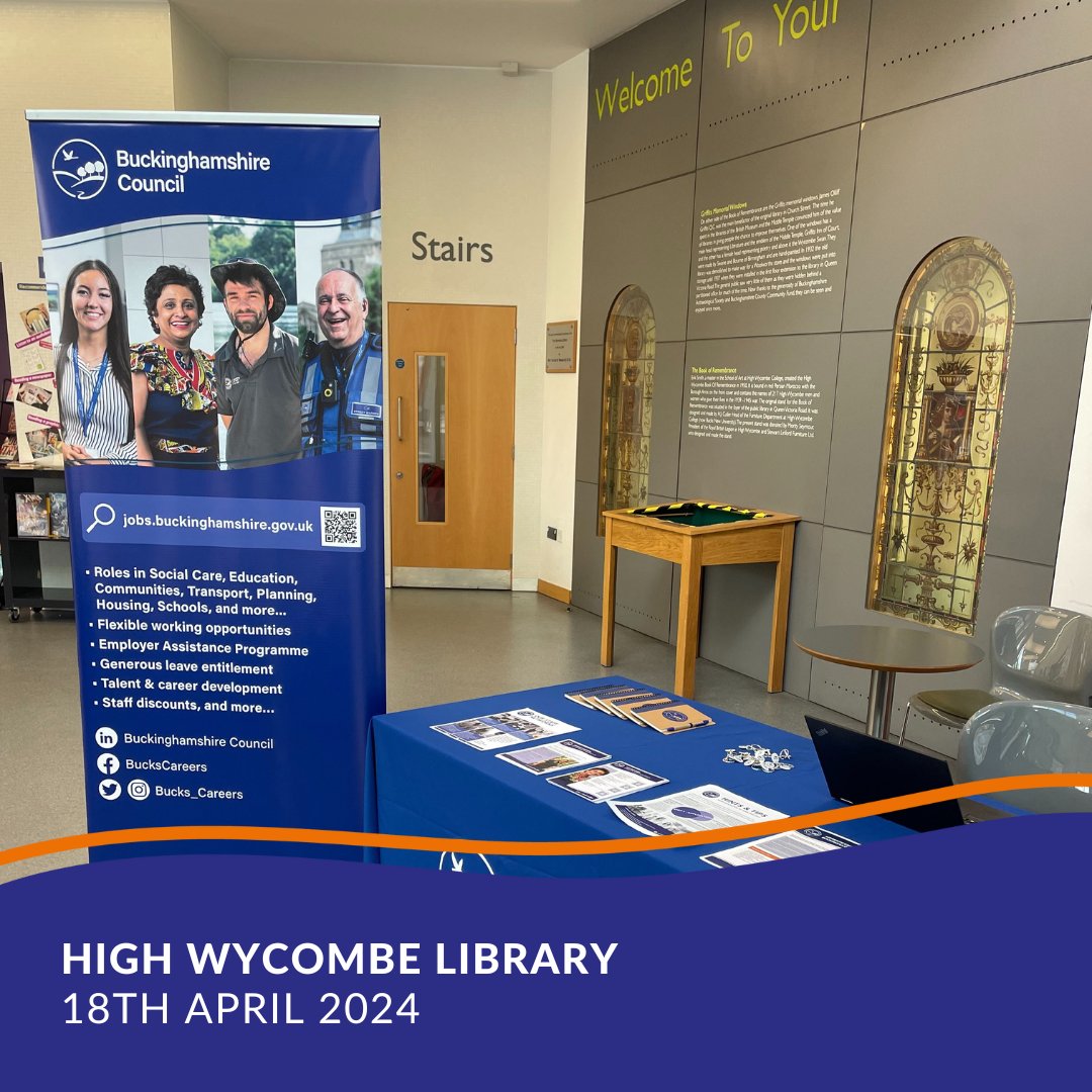 Yesterday, the Talent team visited High Wycombe Library to provide career guidance and information. We enjoyed talking to everyone who came to see us 🤝

We’ll be at Mapledean Family Centre Plus on Wednesday 22nd May - stay tuned for more details.

#CareersAdvice #HighWycombe