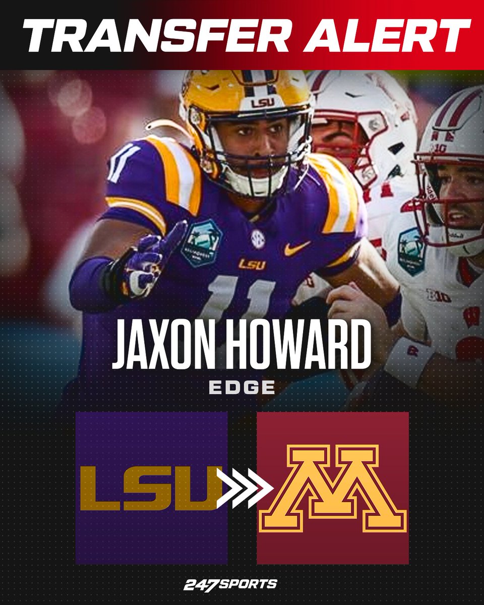 BREAKING: The #Gophers have landed a commitment from LSU redshirt freshman DL transfer Jaxon Howard. Howard was the #1 player in Minnesota in 2023, and was ranked the #131 overall player in that recruiting class. 247sports.com/college/minnes…