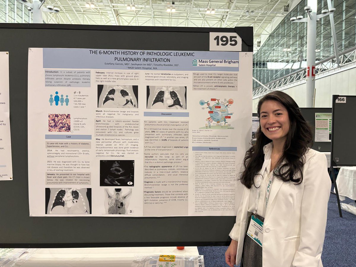 Salem residents making us proud at the National ACP meeting in Boston! 💪 @EstefanyGarces3 #Research #MedTwitter #ACP #Boston #MassGeneralBrigham #SalemHospital