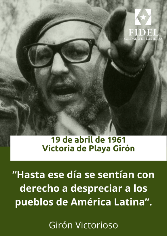 #Fidel: (...) pero una Revolución no es fácil de hacer fracasar, una Revolución no es fácil de vencer, ¡y ellos no nos han podido vencer! #GirónVictorioso #Cuba 🇨🇺