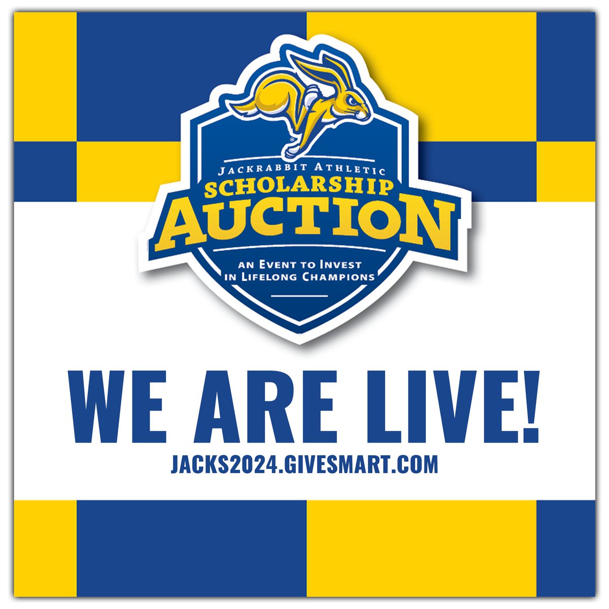 Hey hey hey... we are live!! 🤩 The silent auction is now OPEN! Check out all the items in the 2024 Jackrabbit Athletic Scholarship Auction & be sure to check back daily as more items will be added every day! 🔗 » Jacks2024.givesmart.com #2024JASA x #GoJacks 🐰