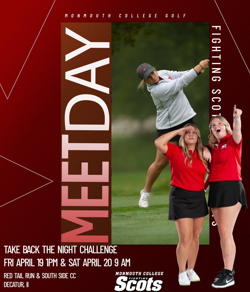 Our first event of a very busy weekend is @ScotsWGolf in the 1st round of the Take Back the Night Challenge, hosted by Millikin #RollScots 📍 Decatur, Ill. ⛳️Red Tail Run Friday 1pm ⛳️South Side Country Clb Saturday 9am 📊results.golfstat.com/public/leaderb…