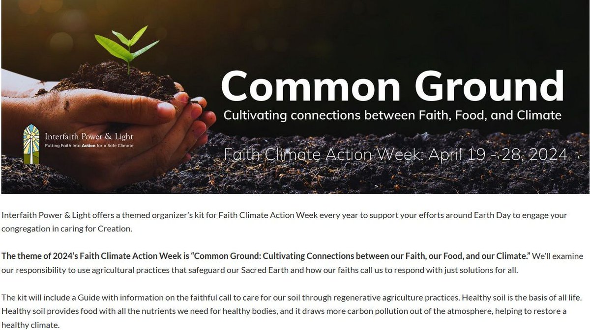 Happy Friday - Climate Action Week starts TODAY!!!! It's a beautiful day to care for your neighbor and our Earth! Download your Climate Action Toolkit, provided by @Interfaithpower and get your community involved: buff.ly/3Up42oe #climateweek #bmatenpoint #earthmonth