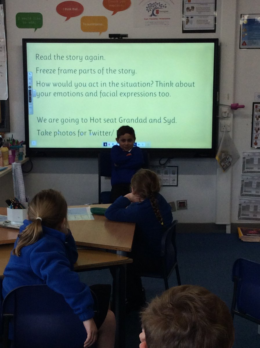 PatPriAcad's tweet photo. In English, year 2 have been hot seating as characters from the book ‘Grandads Island’. They came up with some very thoughtful questions and answers. #PatPriAcad #PatYear2 #PatEng https://t.co/15Xqqp1CUw