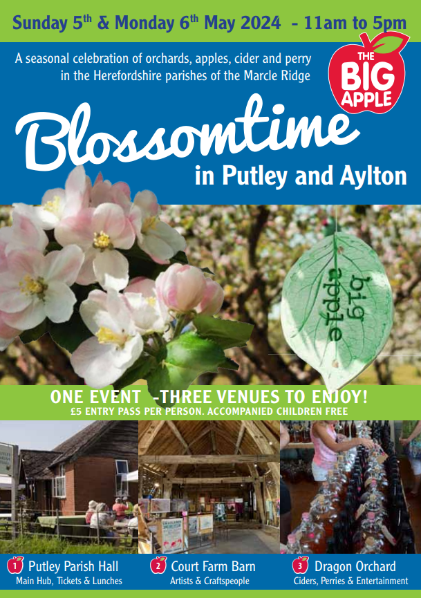 The Big Apple Blossomtime is a seasonal celebration of orchards, #apples, #cider and #perry in #Herefordshire parishes of the Marcle Ridge. It's one fantastic event at three venues! Don't miss out on the experience, happening 5th & 6th May! More: bigapple.org.uk