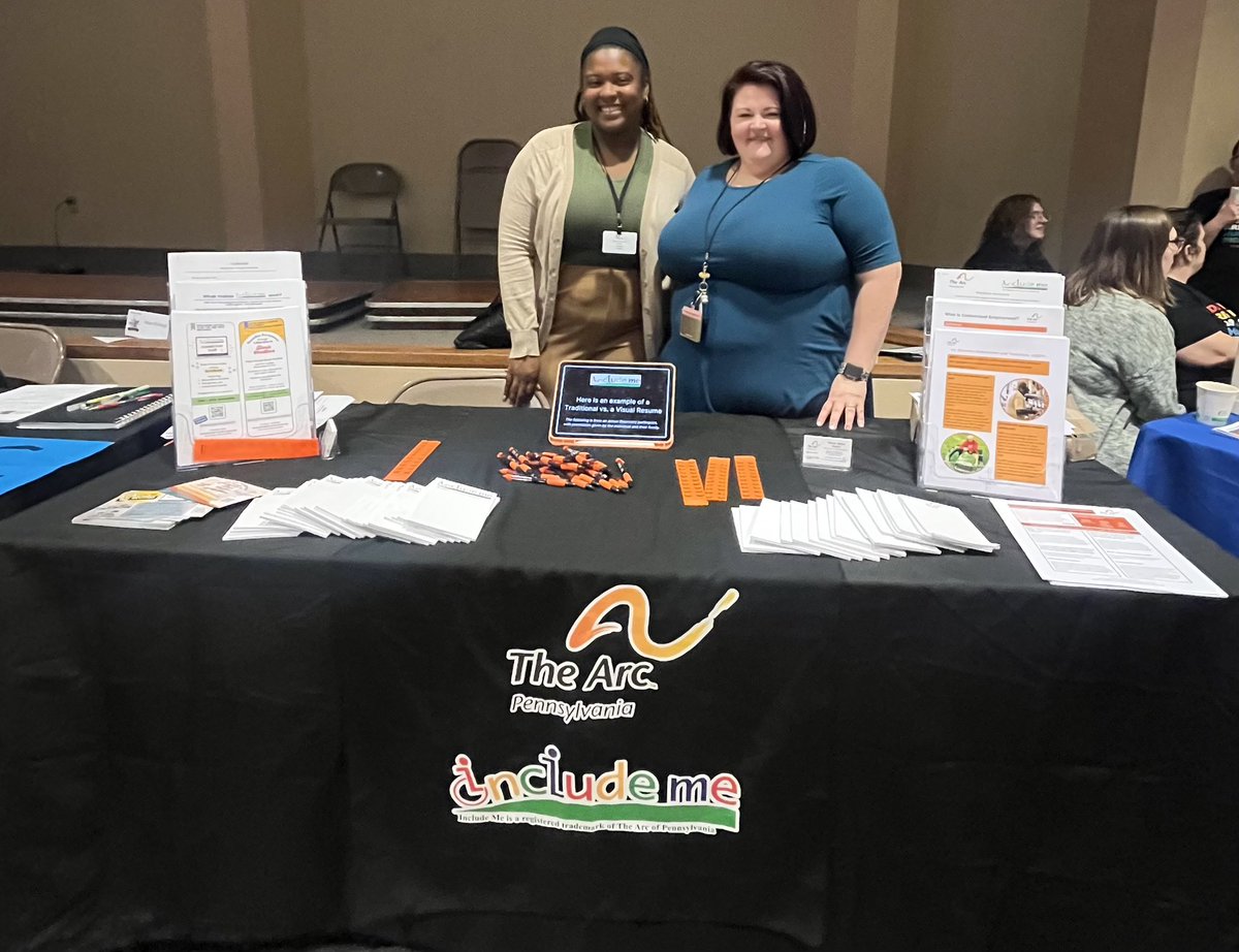 If you’re attending @RepDanMiller's Disability and Mental Health Summit today in western Pennsylvania, be sure to stop by to meet Kristen and Nicole at The Arc of Pennsylvania and Include Me table! They’ll be there from 10:00 am – 1:30 pm.