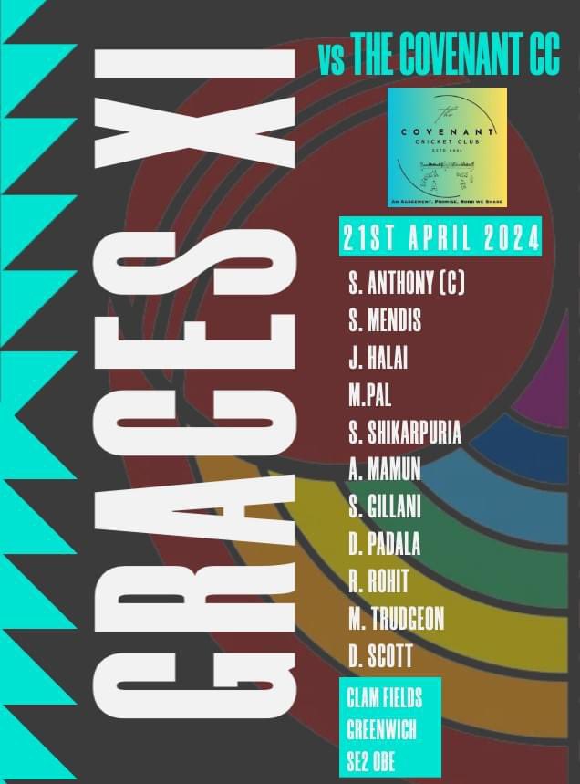 ☀️🙏Our first double header of the season!

We will have one side playing at our well-visited Hackney Downs Park against 𝐒𝐚𝐥𝐦𝐚𝐠𝐮𝐧𝐝𝐢 𝐆𝐚𝐫𝐝𝐞𝐧𝐞𝐫𝐬 and another at Clam Fields against @TheCovenant_CC!

Let's hope for some dry weather!