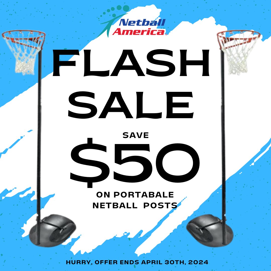 🔥 LIMITED-TIME OFFER! 🔥 Don't miss out! SHOP NOW and enjoy a $50 discount per post until April 30, 2024.➡️ netball-america.myshopify.com/collections/al… Score your premium, portable Netball post right here in the USA! #netball #usanetball #netballusa #netballamerica #netballtraining #playnetball