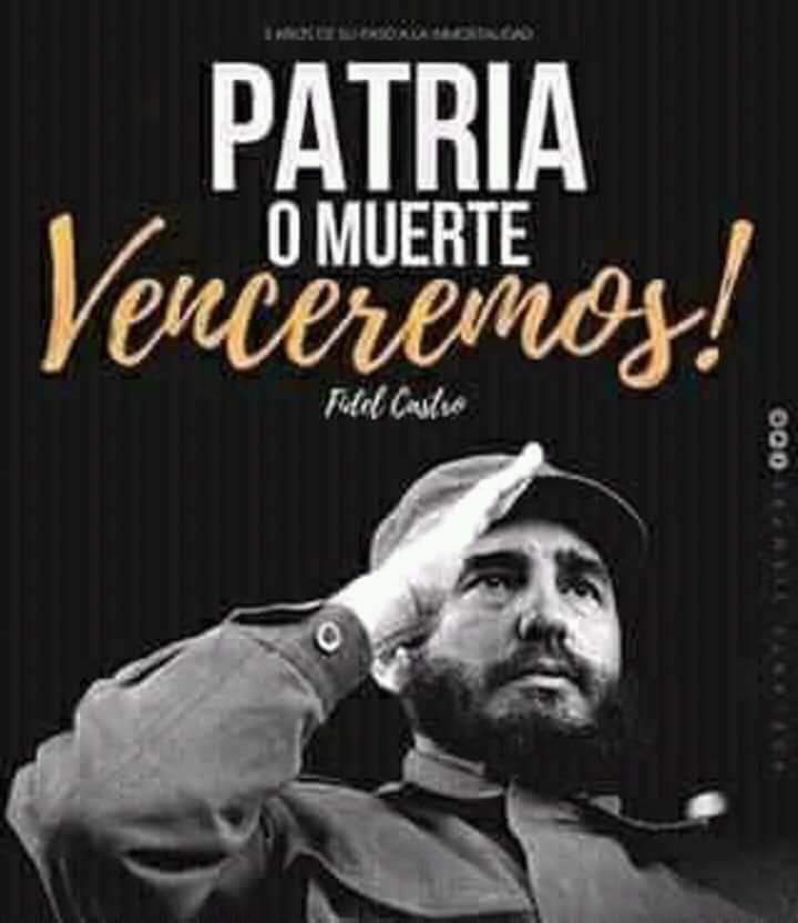 #CubaNoEstaSola #CubaNoSeraJamasColoniaYanqui #CubaEnPaz 
#FidelPorSiempe
@CDITACARIGUA1 
@cubacooperave_C