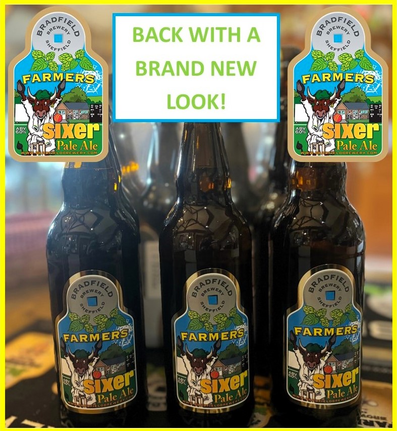 Welcome🔙- Farmers Sixer! Brand New Look......Same great taste! 500ml Bottles Now Available from our Brewery Shop - available for home delivery from Monday. #backbypopulardemand #farmerssixer