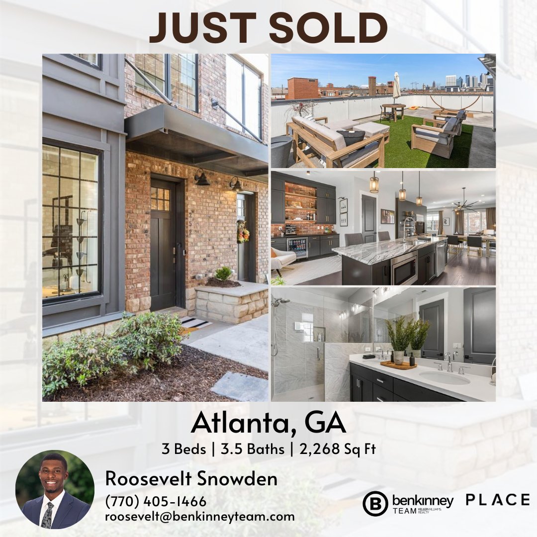 𝑪𝒐𝒏𝒈𝒓𝒂𝒕𝒖𝒍𝒂𝒕𝒊𝒐𝒏𝒔 to Roosevelt Snowden for your First Closing on the Ben Kinney Team Atlanta and helping deliver the 𝘿𝙧𝙚𝙖𝙢 𝙤𝙛 𝙃𝙤𝙢𝙚 𝙊𝙬𝙣𝙚𝙧𝙨𝙝𝙞𝙥! 

visit roosevelt.bktgeorgia.com to begin your home search today!

#sellingatlanta #bktatlanta #atlanta