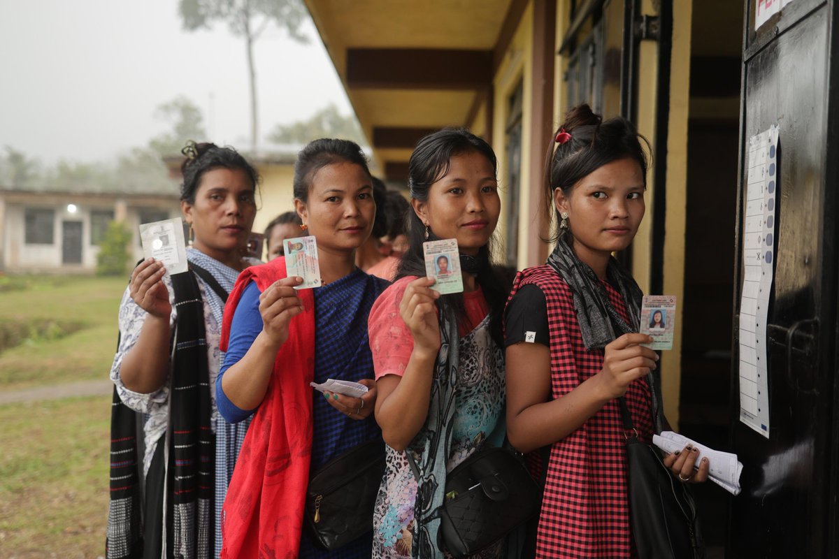 The women of Meghalaya have done it again. Their wholehearted participation in the Lok Sabha Election by making it to the polling stations and cast their vote deserves an applause. @ecisveep #MeghalayaLokSabhaElections2024 #ECI #NoVoterTobeleftBehind #IVote4Sure #GoVote