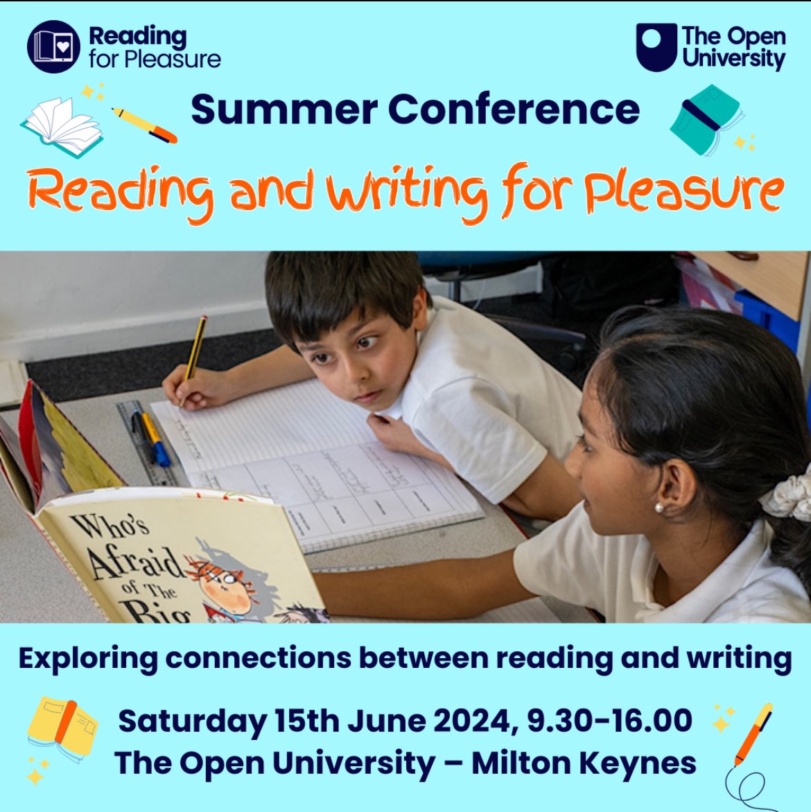 Do join us at the @OpenUni_RfP @The_UKLA conference! ⭐️Our 10th!⭐️ rb.gy/znh7vn We have @EarlyTrain and @HGold_author joining us! ⭐️Plus the RfP Awards, keynotes workshops & bookshops ⭐️ @HarperCollinsUK ⭐️Just £45! Tickets will go fast!