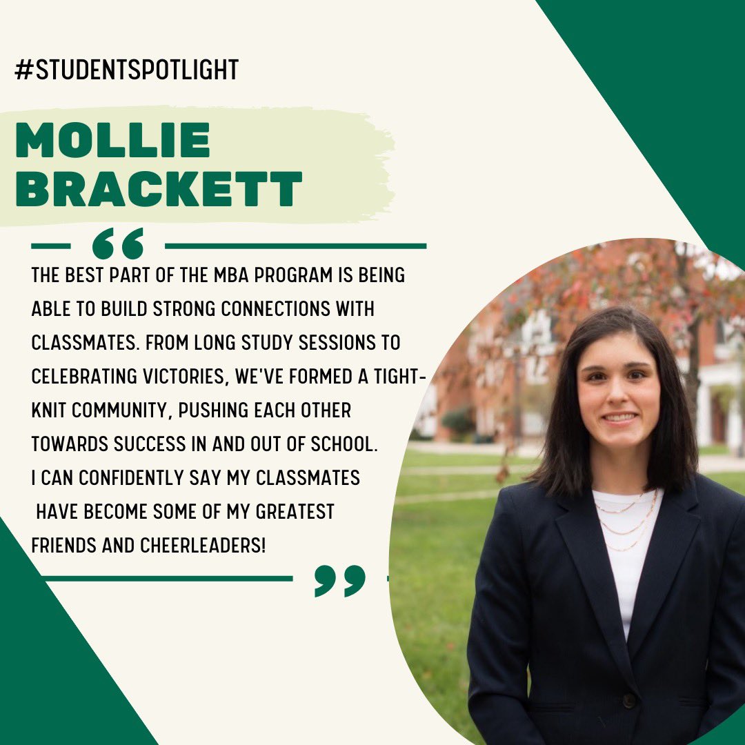 Meet current MBA student, Mollie Brackett. Mollie graduated from Ohio University with a degree in Finance and Business Analytics. After graduation, she will be working for Capital One as a Finance Associate in McLean, Virginia. Thanks, Mollie! #MBABobcats #StudentSpotlight